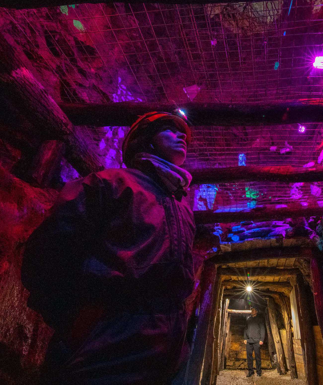 The exceptional color in the interior of the mine is one of the special features of the Mine in Litija.